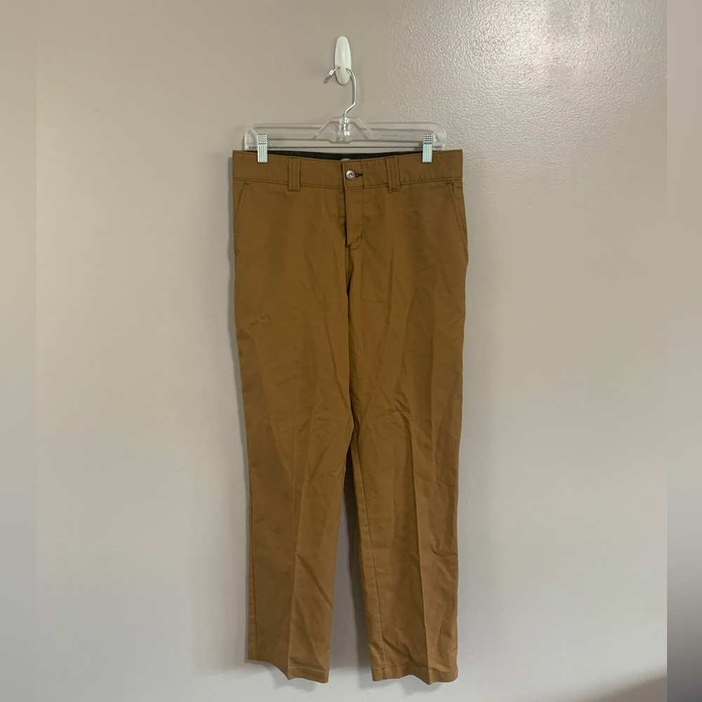 Caramel colored Dickies Skateboarding pants